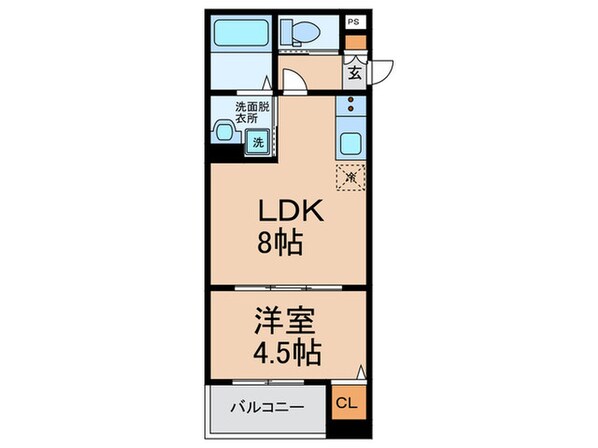 ＣＲＡＳＴＩＮＥ大蓮北４丁目Ｃの物件間取画像